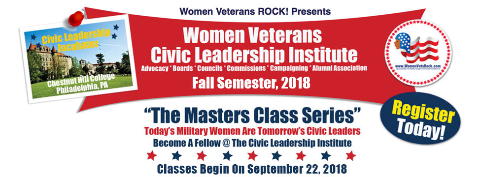 Women Veterans Civic Leadership Institute 2018 Fall Semester At Chestnut Hill College